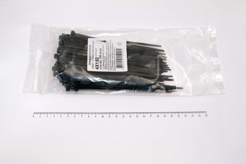 Кабельная стяжка чёрная 4х150 мм (3,6х150 мм) пластиковая (100 шт)
