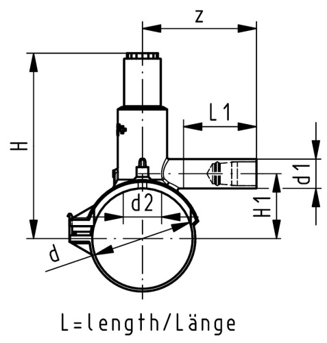 Электросварная седелка с системой типа Газ-Стоп Georg Fischer на 1-5 бар, d160х32 SDR11