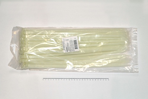 Кабельная стяжка белая 8х400 мм (7,6х400 мм) пластиковая (100 шт)
