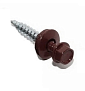Саморез кровельный 4.8x70 RAL8017 по дереву пакет (100шт) арт.1220582CDEK