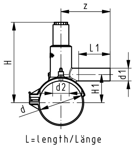 Электросварная седелка — моноблок Georg Fischer d90х63 SDR11